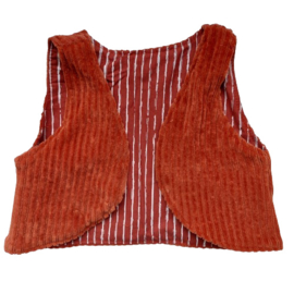 baby gilet rib roest