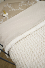 Deken wafel teddy off-white