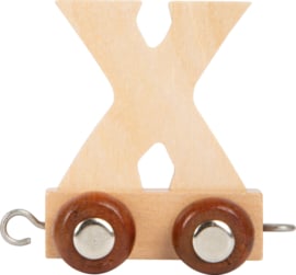 houten lettertrein X naturel