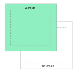 vierkant boxkleed 2-zijdig, vanaf