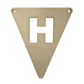 houten vlag H