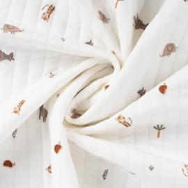 Stof quilted katoen jungle