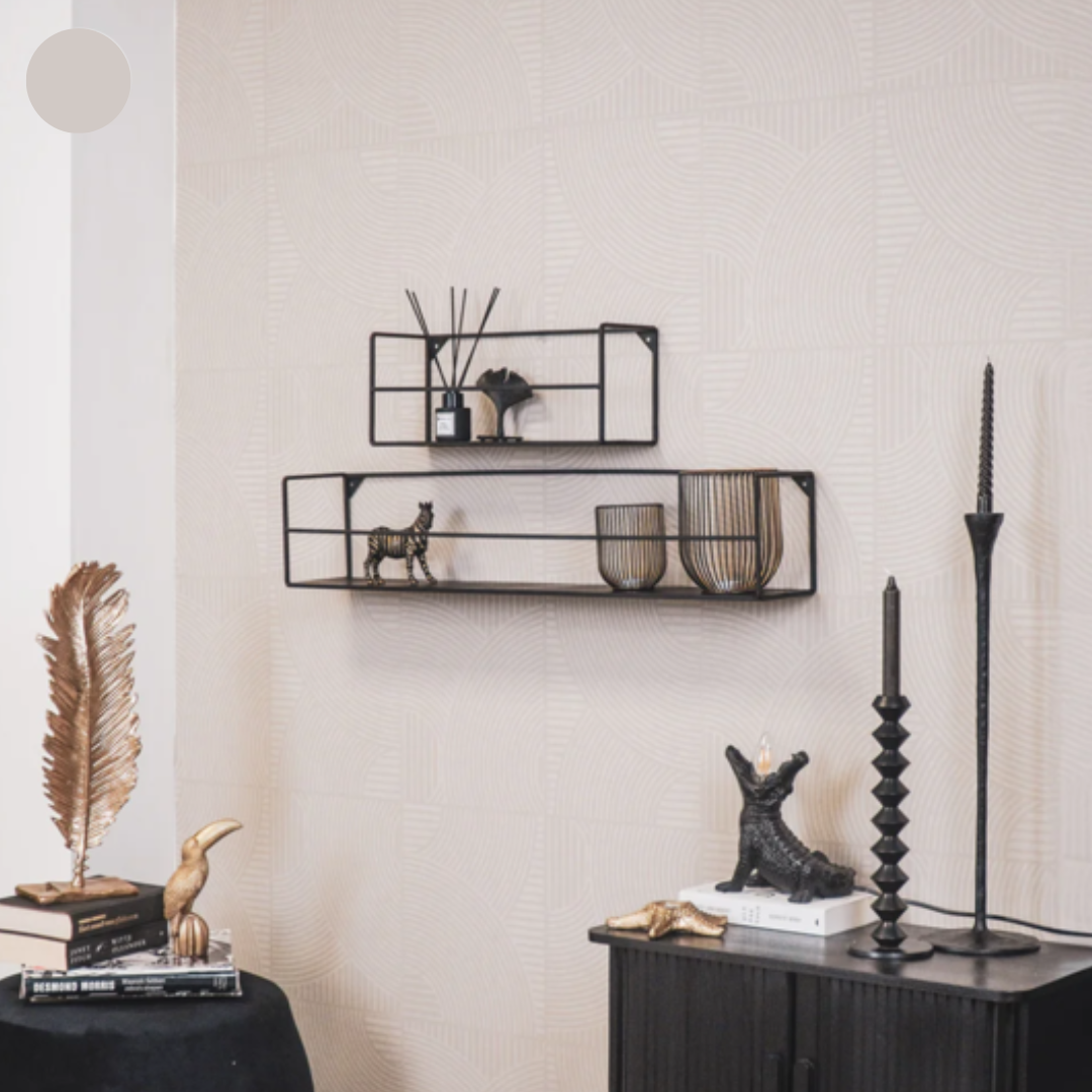 2 wandplanken zwart metaal