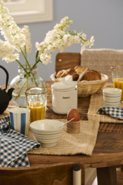 Set van 4 mokken – Blauwe & groene keramieken koffiemokken – 160 ml