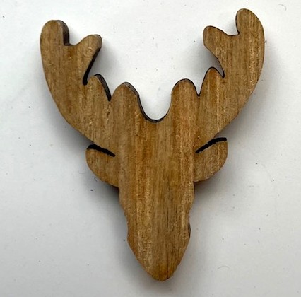 Magneet hertenhoofd 4 cm