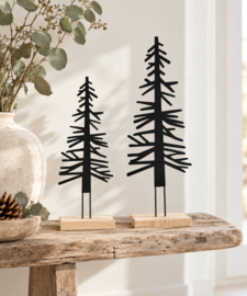 Tannenbaum Metall schwarz 41,5 cm
