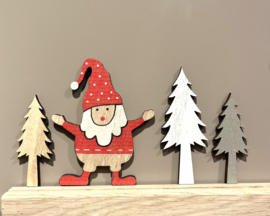 Magneten Kerstman + 3 bomen