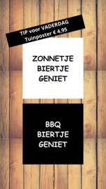 Tuinposter Zonnetje Biertje Geniet 30 x 30cm