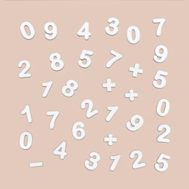 Set magneetcijfers wit 100 stuks