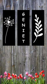 Tuinposter Takje zwart 30 x 90cm