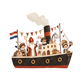 Tegeltje "Stoomboot Sinterklaas"