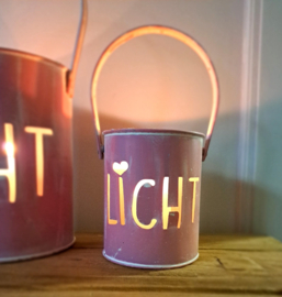 2 windlichten roze