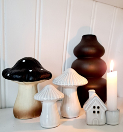 Paddenstoel wit 12cm