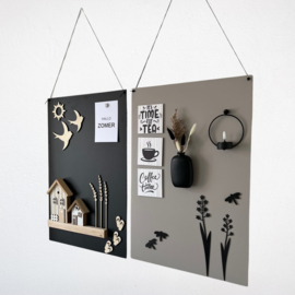 Schwarz Magnettafel 60 x 40 cm