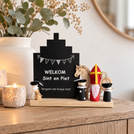 Huisje Sinterklaas zwart wit – sfeervolle decoratie voor Sinterklaas