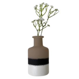 Wandvaas beige zwart wit 12cm
