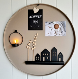 Kaart Koffie tijd zwart wit
