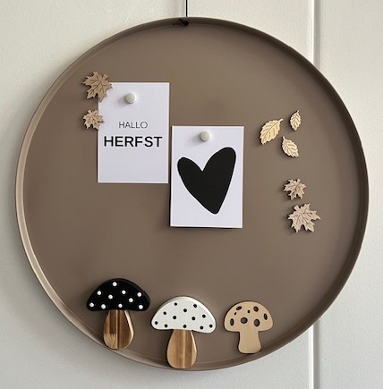 Magneetbord dienblad taupe 50 cm