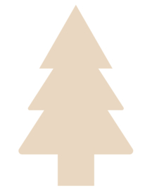 Kerstboom beige – magnetische kerstdecoratie