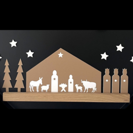 3 Koningen bruin/wit – magnetische kerstdecoratie