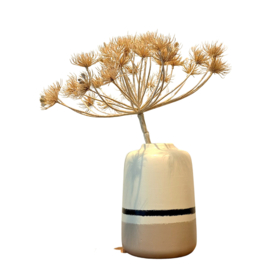 Vaas beige/zwart 22cm hoog