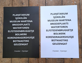 Poster Franeker zwart wit A3