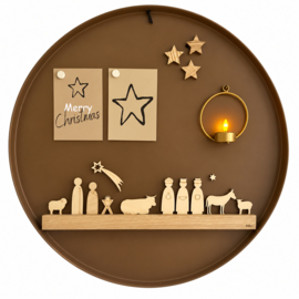 Magneetbord Bruin Ø 56 cm – Stijlvol en Praktisch