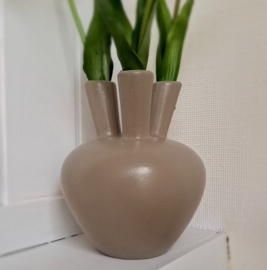 Tulpenvaas bruin beige 18 cm