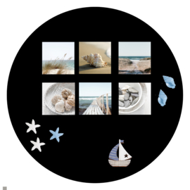 Magnetisch Tegeltje Strand – 9 x 5 x 9,5 cm – Forex – Voor Magneetbord