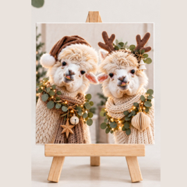 Alpaka-Keramikfliese Weihnachten