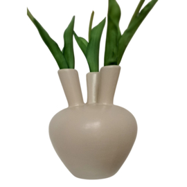 Tulpenvaas bruin beige 18 cm