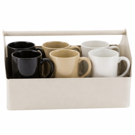 Opbergbak metaal beige