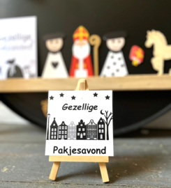 Tegeltje "Gezellige Pakjesavond"