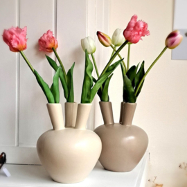 Kunstboeket met Realistische Tulpen roze – 30 cm