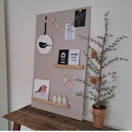 Magneetbord taupe 60 x 100cm