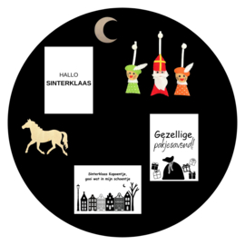 Handgemaakte Sinterklaasdecoratie – Set van 3 vilten figuren (2 Pietjes & 1 Sinterklaas)