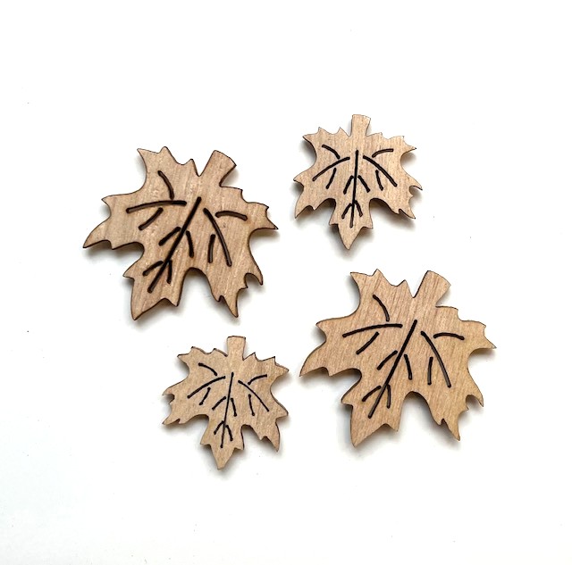 Magneet bladeren 4 stuks