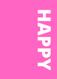 Kaart HAPPY roze
