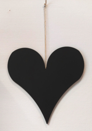 Memobord hart hout zwart