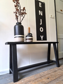 Bankje hout zwart 100cm