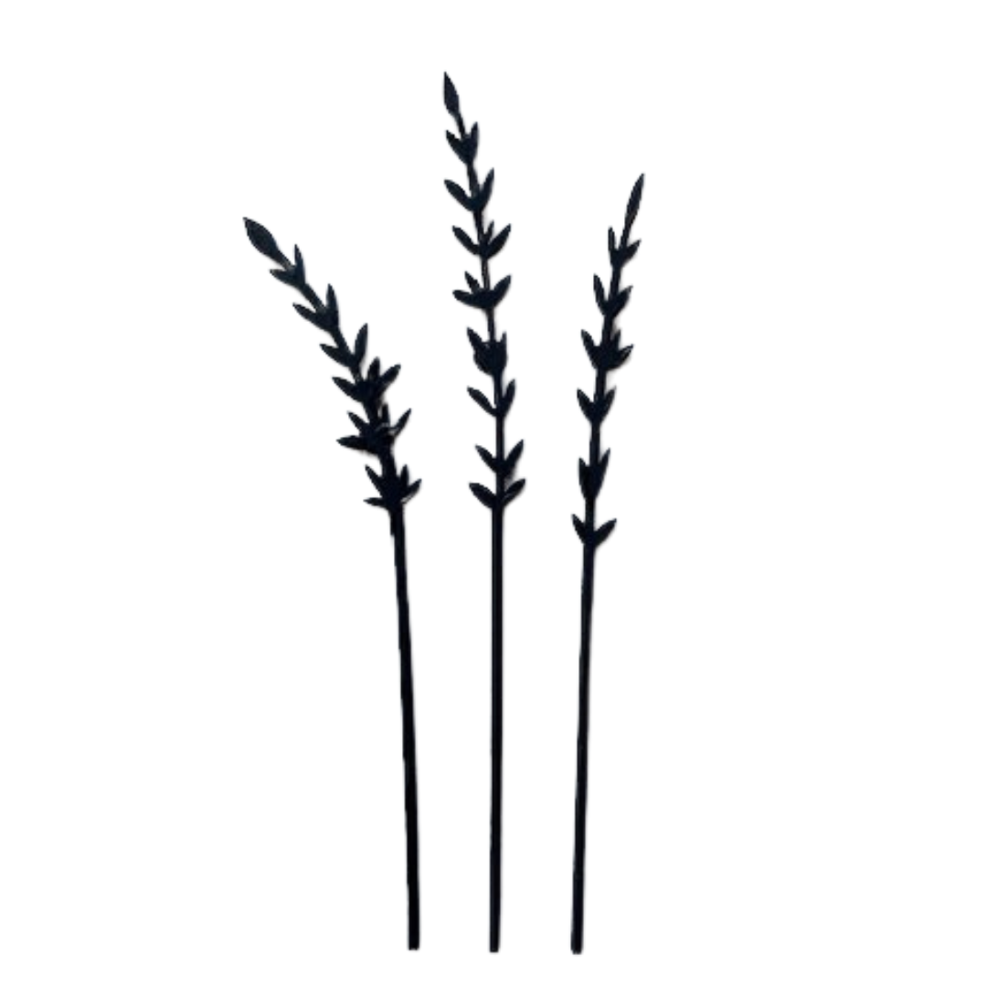 Lavendel takjes zwart 3 stuks 17 en 20cm