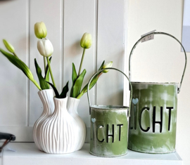 Tulpenvaas wit 21 cm