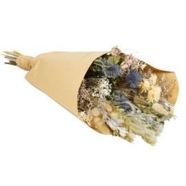 Droogbloemen veldboeket mat wit