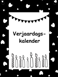 Verjaardagskalender zwart
