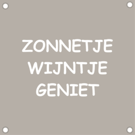 Tuinposter beige Zonnetje 30 x 30cm