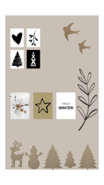 Magneetbord taupe 60 x 100cm