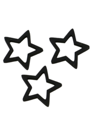 Magneet ster zwart 3 cm