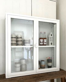 Vitrinekast wit 80 x 80cm