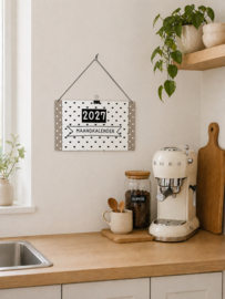 Maandkalender 2027 taupe wit– Duurzaam, stijlvol en herbruikbaar
