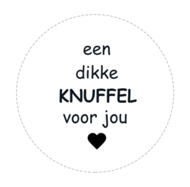 Muurcirkel 'Een dikke knuffel voor jou'